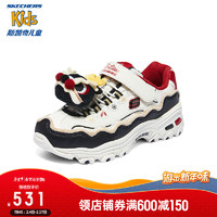 Skechers斯凯奇奇龙鞋女童新年2024红色老爹鞋时尚运动鞋319513L 乳白色/OWHT 28.5码