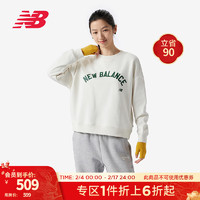 NEW BALANCE 卫衣女款24冬季舒适百搭休闲圆领针织运动套头衫 CIC AWT41309 L