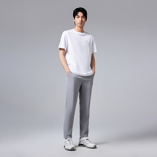 杰克·琼斯（JACK&JONES）春季直筒纯色休闲字母舒适罗纹圆领短袖224101139 A06本白色 170/92A/S