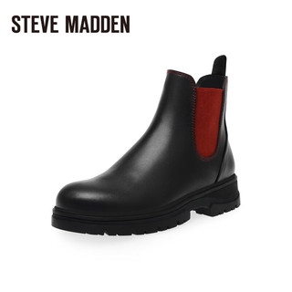 STEVE MADDEN/思美登秋冬齿轮短靴切尔西靴女 CONCLUDE 黑色 34