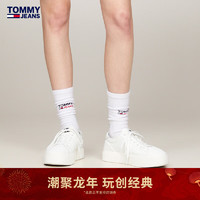 TOMMY JEANS 24春季女装经典布标简约休闲厚底低帮帆布鞋EN0EN02480 白色YBL 36