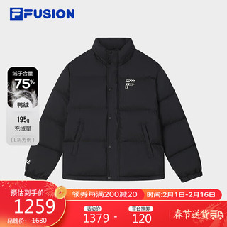 移动端：FILA 斐乐 FUSION斐乐潮牌羽绒服女2023冬情侣保暖外套男