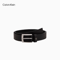 Calvin Klein Jeans24春夏男士字母商务休闲针扣牛皮革腰带皮带ZM01995 BAX-太空黑 95cm