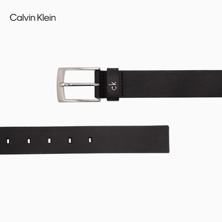 Calvin Klein Jeans24春夏男士字母商务休闲针扣牛皮革腰带皮带ZM01995 BAX-太空黑 95cm