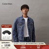 卡尔文·克莱恩 Calvin Klein Jeans24春夏男士经典布标铆钉扣翻领纯棉牛仔外套40TM715 587-牛仔蓝 M