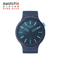 swatch 斯沃琪 瑞士手表 Big Bold 靛蓝流光 新年石英表SB05N113