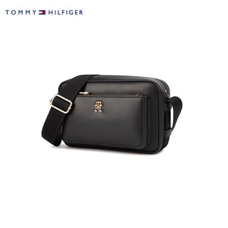 TOMMY HILFIGER  24春季女装通勤金属字母单肩相机包斜挎包AW0AW15991 黑色BDS OS