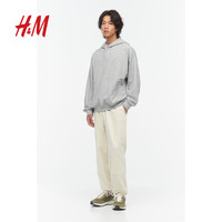 H&M HM男装卫衣2023冬季新款长袖休闲时尚宽松版型连帽上衣1185347