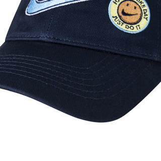 NIKE 耐克 男女童鸭舌帽可调节固定带透气刺绣儿童遮阳帽子 靛蓝色 4/7(52-54cm头围)