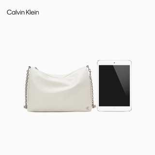 Calvin Klein女包24春夏简约金属字母拉链链条单肩斜挎枕头包新年DH3575 115-象牙白 OS