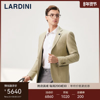 LARDINI意大利肌理纹西装外套男春夏商务休闲棉亚麻单西服上衣 浅卡其 50