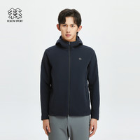 KOLON SPORT 可隆男子横纹户外休闲衣运动徒步连帽针织夹克外套