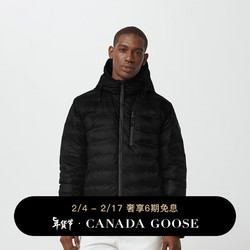 CANADA GOOSE 加拿大鹅 6期免息：加拿大鹅（Canada Goose） Lodge男士黑标羽绒连帽衫哑光羽绒服5078MB 946 亮黑色 M