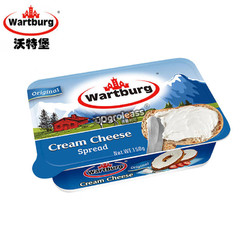 Wartburg 沃特堡 奥地利进口涂抹奶油奶酪 原味蒜香味芝士儿童早餐贝果即食干酪酱 沃特堡原味*1盒