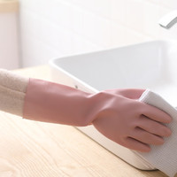 纤诗洁 洗碗手套女薄款防水耐用型厨房家务清洁家用6双