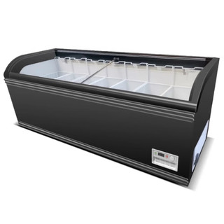 NGNLW 速冻柜急冻商用超低温冰箱卧式雪糕冰柜组合岛柜冷冻展示柜   1.8米（深灰） 