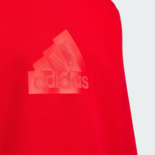 阿迪达斯（adidas）儿童装龙年新春节款男女童红色棉质圆领套头卫衣 IT4061红 116cm