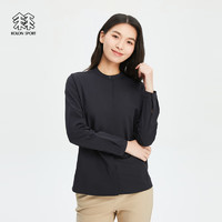 KOLON SPORT女士SECO基本款长袖衬衫 黑色BK 160/S