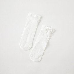 DAVE&BELLA 戴维贝拉 儿童袜子夏季薄款2024新款女大童中筒袜宝宝白色丝袜网眼