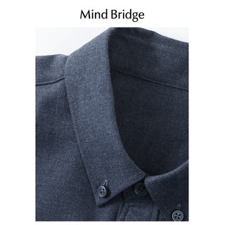 Mind Bridge MB MindBridge百家好冬季男士纯棉长袖衬衫通勤衬衣