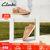 Clarks其乐工艺系列托尔休闲跑鞋时尚运动鞋休闲德训鞋男 卡其色261739104 42.5