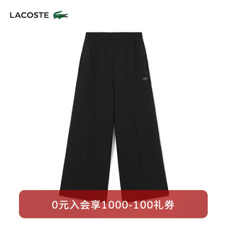 LACOSTE法国鳄鱼女装24春季时尚纯色百搭休闲裤长裤XF0767 031/黑色 40 170