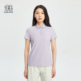 KOLON SPORT可隆户外女子速干打底短袖T恤运动防晒保罗弹力POLO衫 LKPT4ST520-LA 薰衣草紫 160/S