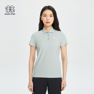 KOLON SPORT可隆户外女子速干打底短袖T恤运动防晒保罗弹力POLO衫 LKPT4ST520-MT 薄荷绿 165/M