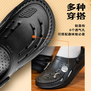 卡骆驰（crocs）男鞋女鞋 2024春季运动拖鞋洞洞鞋透气舒适时尚户外沙滩鞋 209501-001 46-47