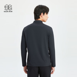 KOLON SPORT可隆户外男士微拉绒半拉链长袖T恤 黑色BK 190/3XL