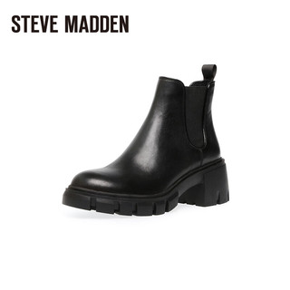 史蒂夫·马登 STEVE MADDEN/思美登秋冬粗跟切尔西靴短靴女 HOWLER HOWLER 黑色二无区别 36