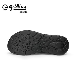 金利来（goldlion）男鞋都市休闲透气凉鞋两穿轻便皮鞋沙滩鞋59622032701A-黑色-42码