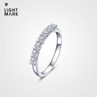 Light Mark 小白光 18K金钻石戒指对排戒求婚 钻石28分+18K金