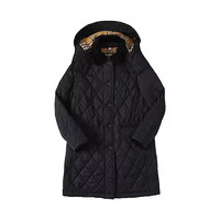 BURBERRY 女士黑色聚酯绗缝长款棉服80790821