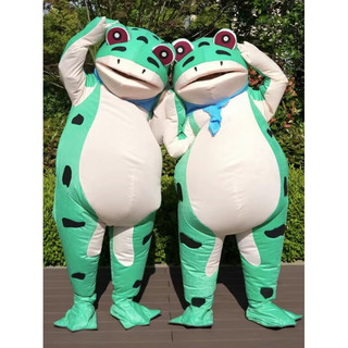 奥莱步（AOLAIBU）青蛙人偶服装儿童一个人穿的 卡通玩偶服充气癞蛤蟆搞怪演出 绿色充气款【配2个风机+充电宝】 成人款150-165身高