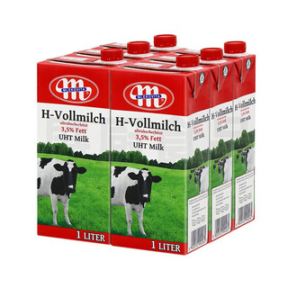 妙可（Mlekovita）波兰全脂牛奶 1L*12瓶 3.5%fett 四月份到期
