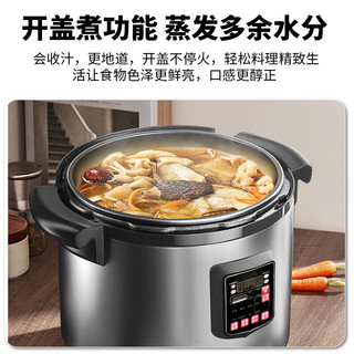 雪族（COOKING KETTLE）商用电压力锅食堂饭店餐厅酒店工厂多功能多用途煮饭煲汤锅电饭煲智能蒸锅 21L大容量电饭锅 21L 煮饭炖肉煲汤30~40人