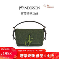 JWANDERSON JW ANDERSON JWA女士MIDI徽标翻盖包单肩包腋下包 深橄榄色