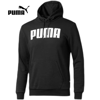 PUMA 彪马 女款LOGO透气休闲连帽套头衫卫衣848740-01 M