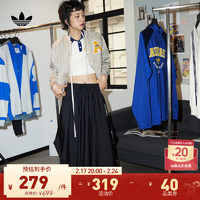 adidas阿迪达斯三叶草女装侧开排扣运动半身裙HC6566 黑色/白 30