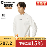Taylormade泰勒梅高尔夫服装秋冬男士运动保暖防风长袖套衫 N87316 白色 M