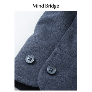Mind Bridge MindBridge百家好春季衬衣男士长袖衬衫2024新款商务正装通勤上衣（春款）