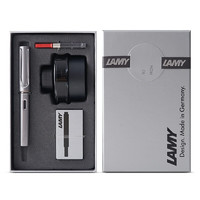 凌美（LAMY）恒星Al-star钢笔墨水笔笔商务礼盒套装含墨水+吸墨器新年年货 银色盒子-银色F尖