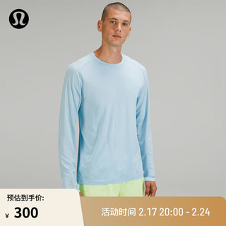 lululemon 丨Metal Vent Tech 男士运动长袖 T 恤 2.0 LM3CX4S 粉末蓝/冷蓝 L