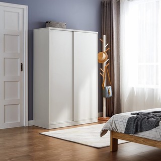 林氏家居衣柜储物柜北欧衣柜LS214白色【LS214D1-B衣柜(长约1.2米)】，2门 【白色】D1-B衣柜(1.2米）