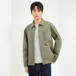 GIORDANO 佐丹奴 工装风纯棉多口袋翻领拉链休闲夹克01074062