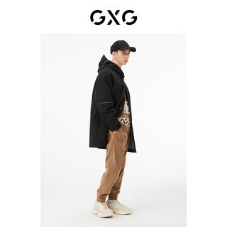 GXG 黑色中长款风衣 城市户外系列