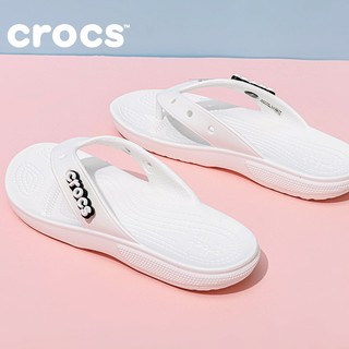 卡骆驰（crocs）拖鞋男女鞋 24夏季运动休闲鞋透气舒适柔软轻便经典人字拖男 207713-100 M5W7/23cm/37-38 W5(34-35/220mm)