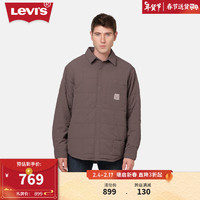 Levi's李维斯24春季男士夹棉服复古绗缝格保暖 紫色 XS