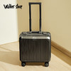 Walker Shop轻奢品牌行李箱小型登机皮箱拉杆箱18英寸结实耐用轻便密码旅行箱 气质灰 18寸